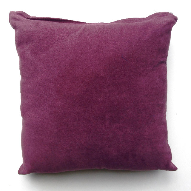 CUSHION, Purple Faux Suede